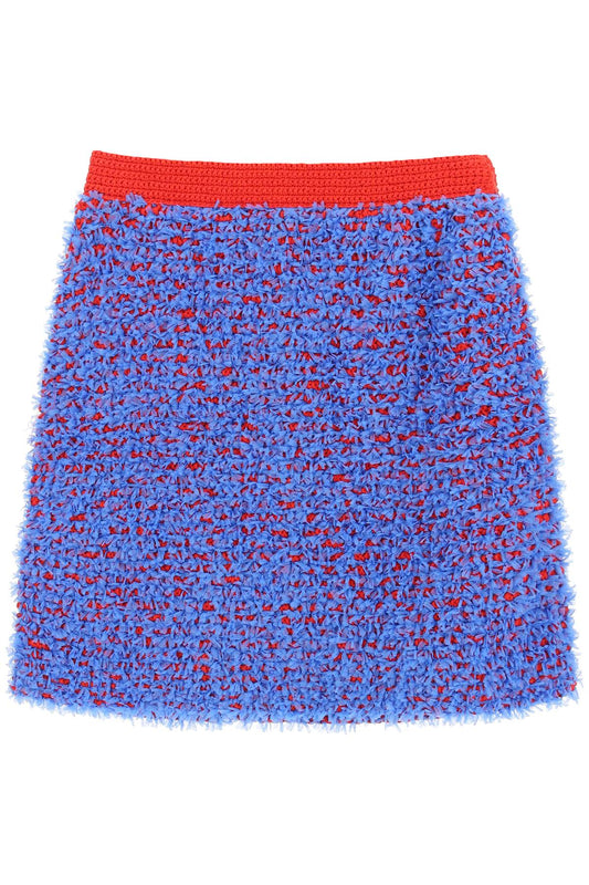 Confetti Tweed Mini Skirt  - Rosso