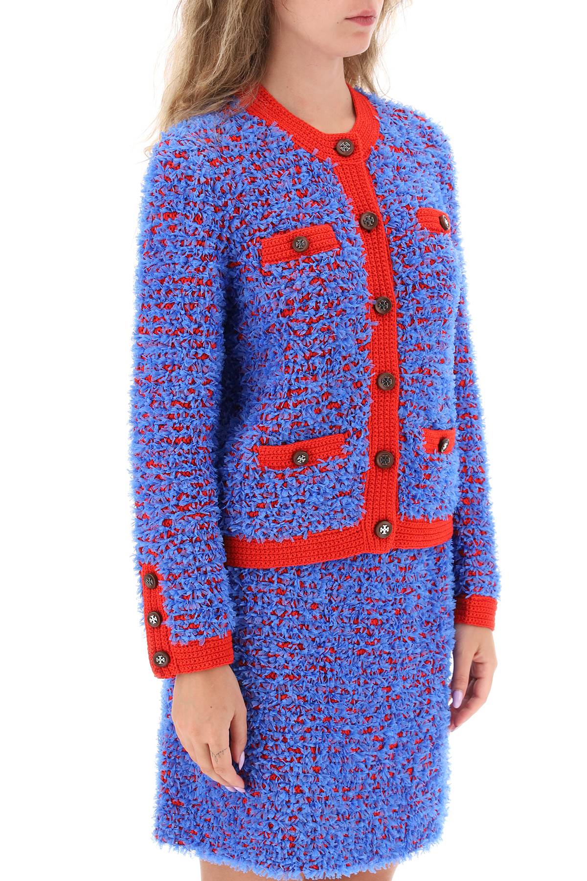 Confetti Tweed Jacket  - Celeste