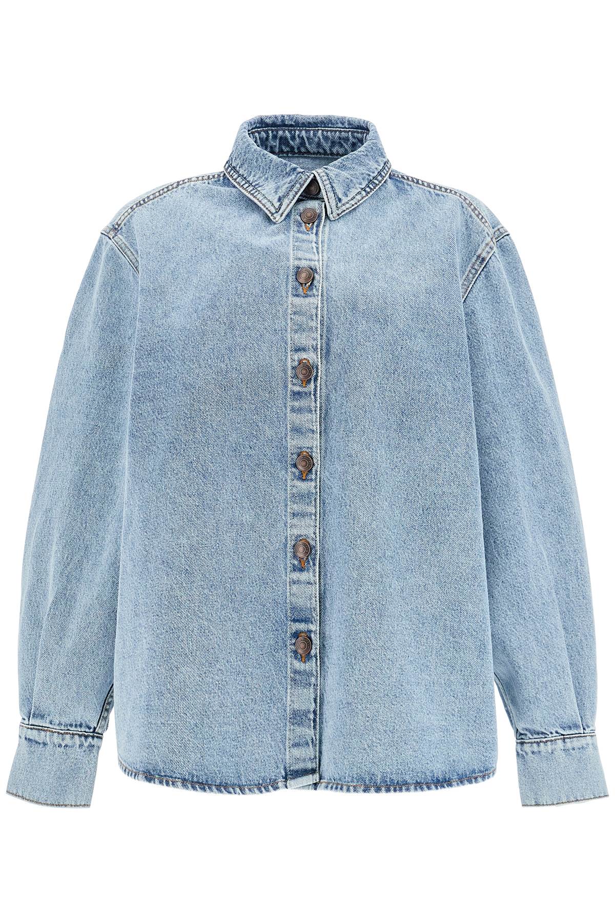 Denim Oversized Shirt For Women  - Blue