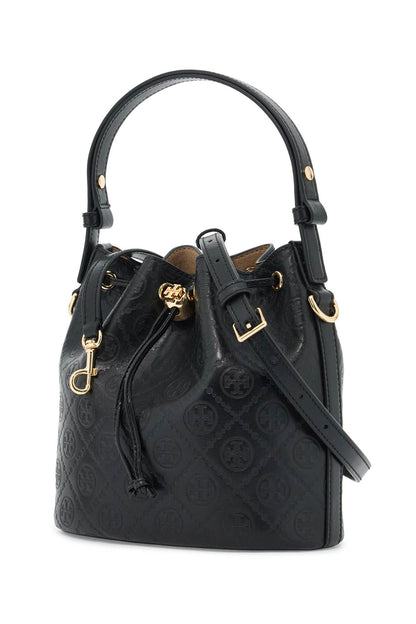 Ma

monogram T Bucket Bag With  - Black