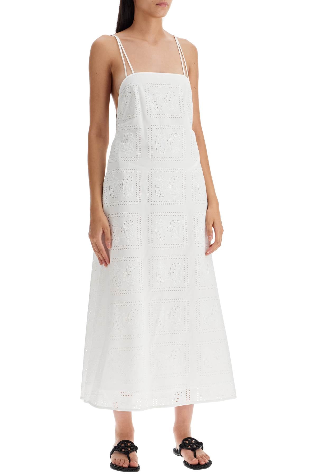 Midi Lace Dress In Seven  - White