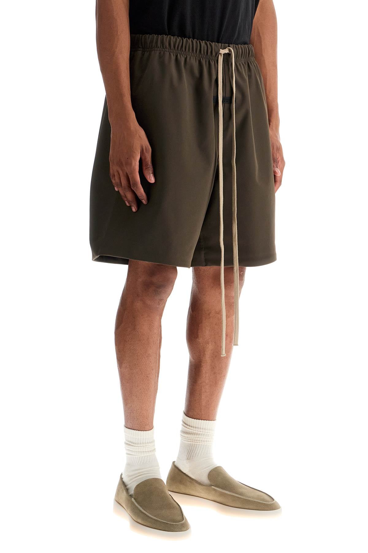 Bonded Nylon Soccer Shorts  - Khaki