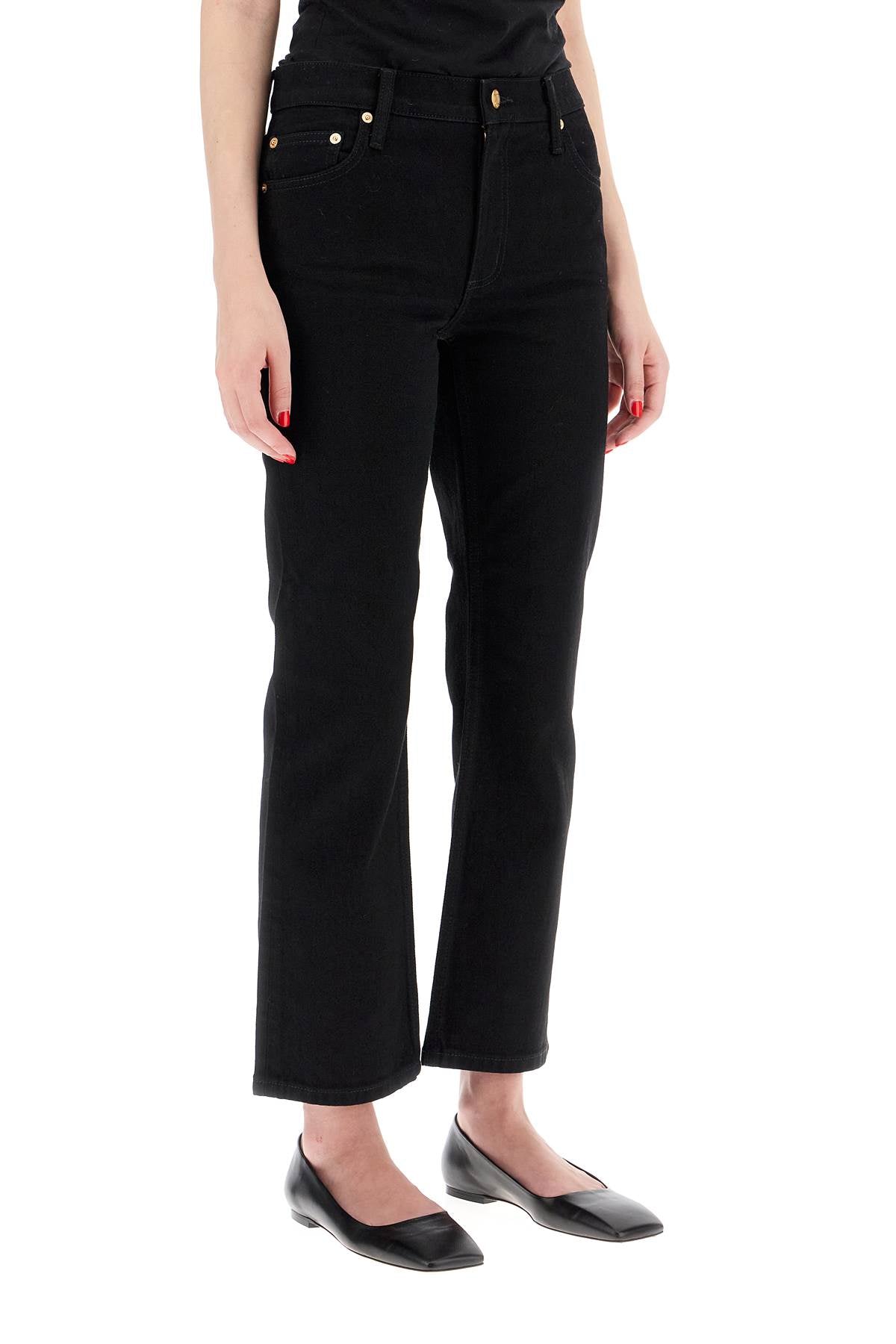 Low-waisted Kick Flare Jeans  - Black