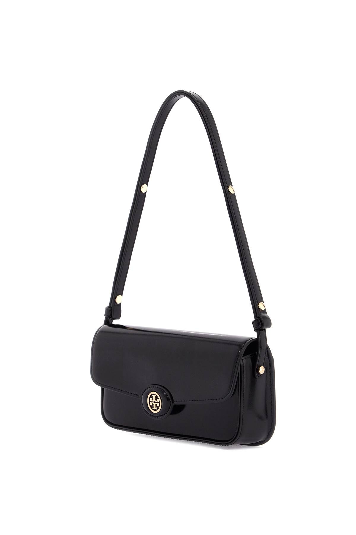 'robinson Brushed Leather Shoulder Bag'  - Black