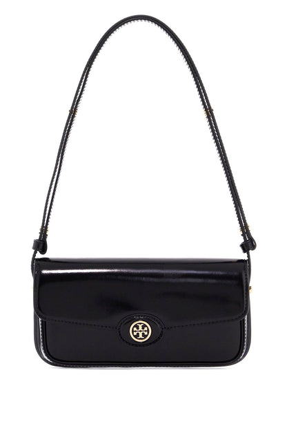 'robinson Brushed Leather Shoulder Bag'  - Black