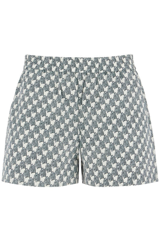 Printed Poplin Shorts For  - Blu