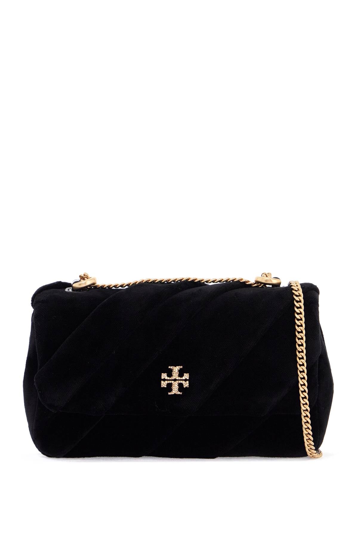 Mini Kira Velvet Handbag In  - Black