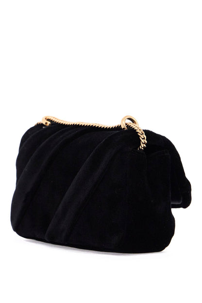 Mini Kira Velvet Handbag In  - Black