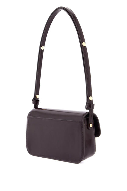 'robinson Brushed Leather Shoulder Bag With  - Purple