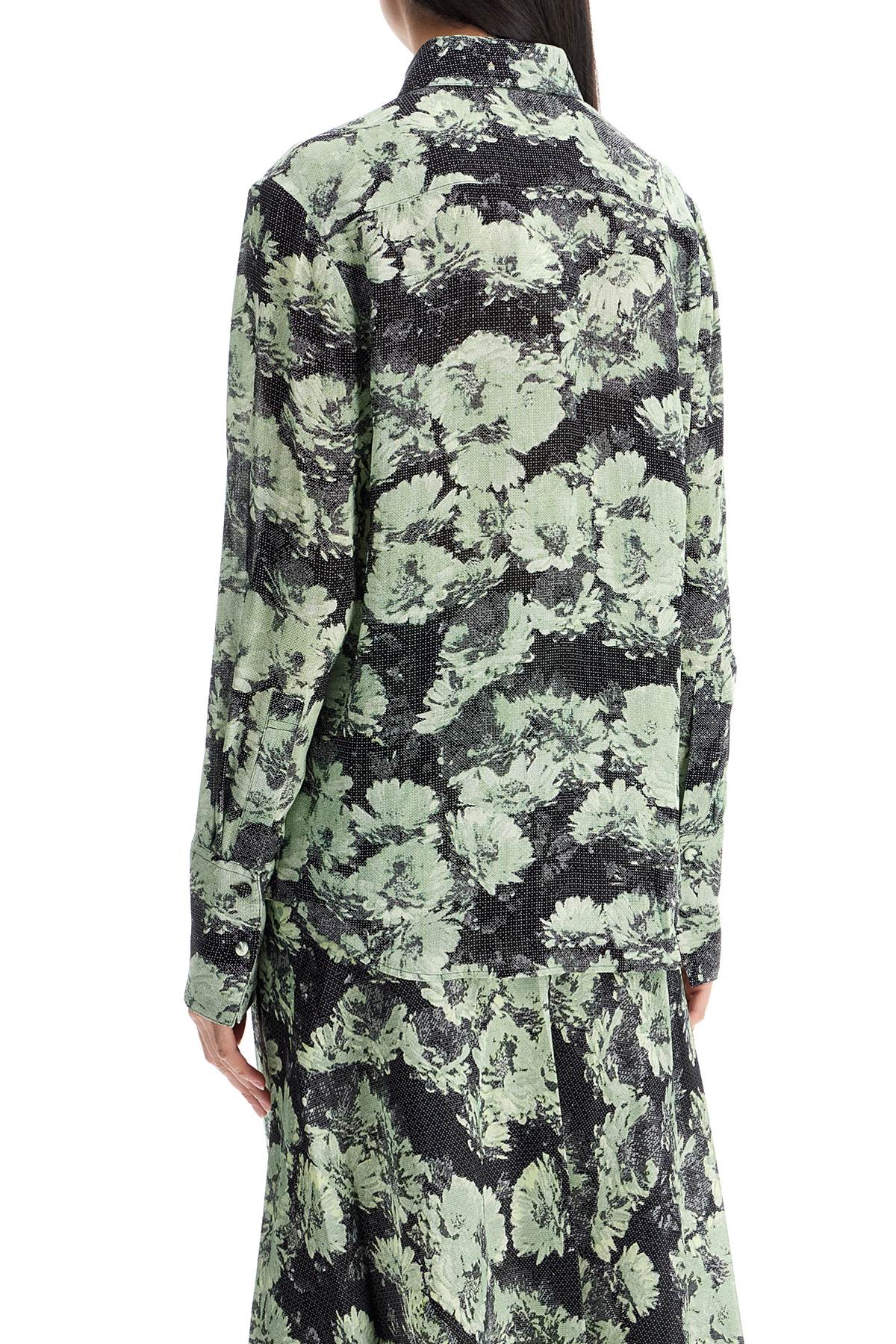 Printed Viscose Shirt  - Green