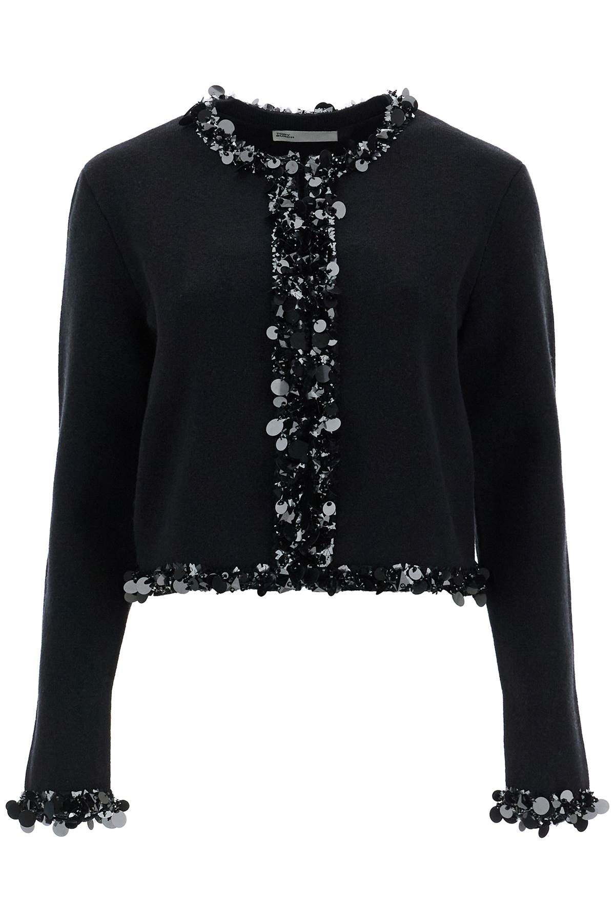 Beaded Cardigan  - Black