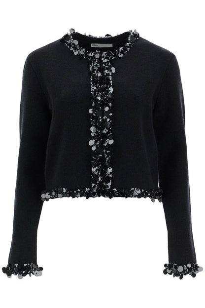 Beaded Cardigan  - Black