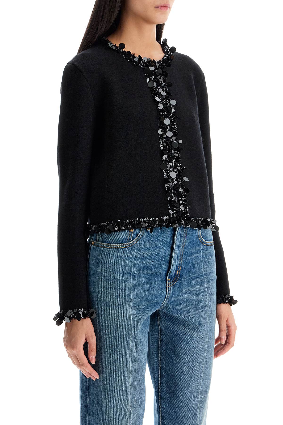 Beaded Cardigan  - Black