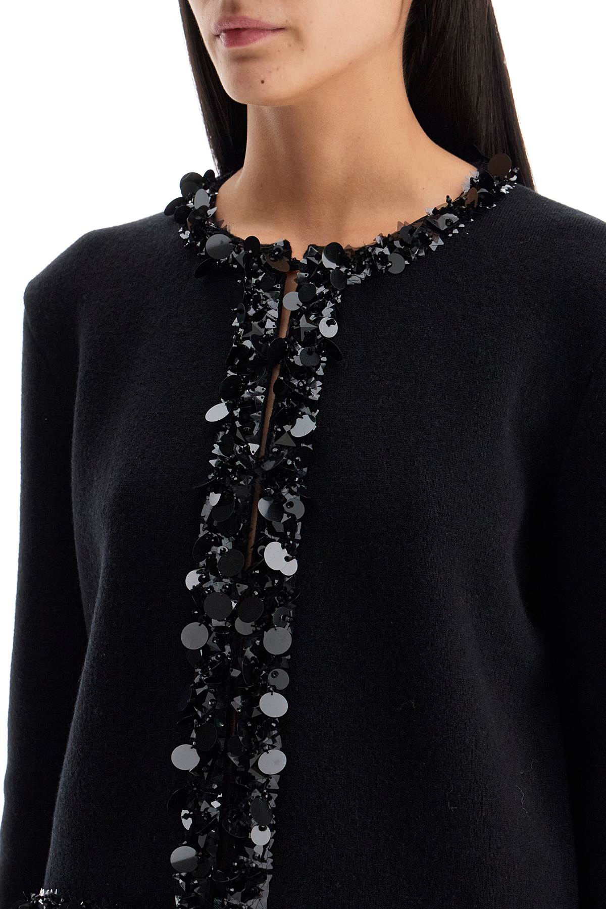 Beaded Cardigan  - Black