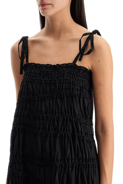 Midi Smock Point Dress In  - Black