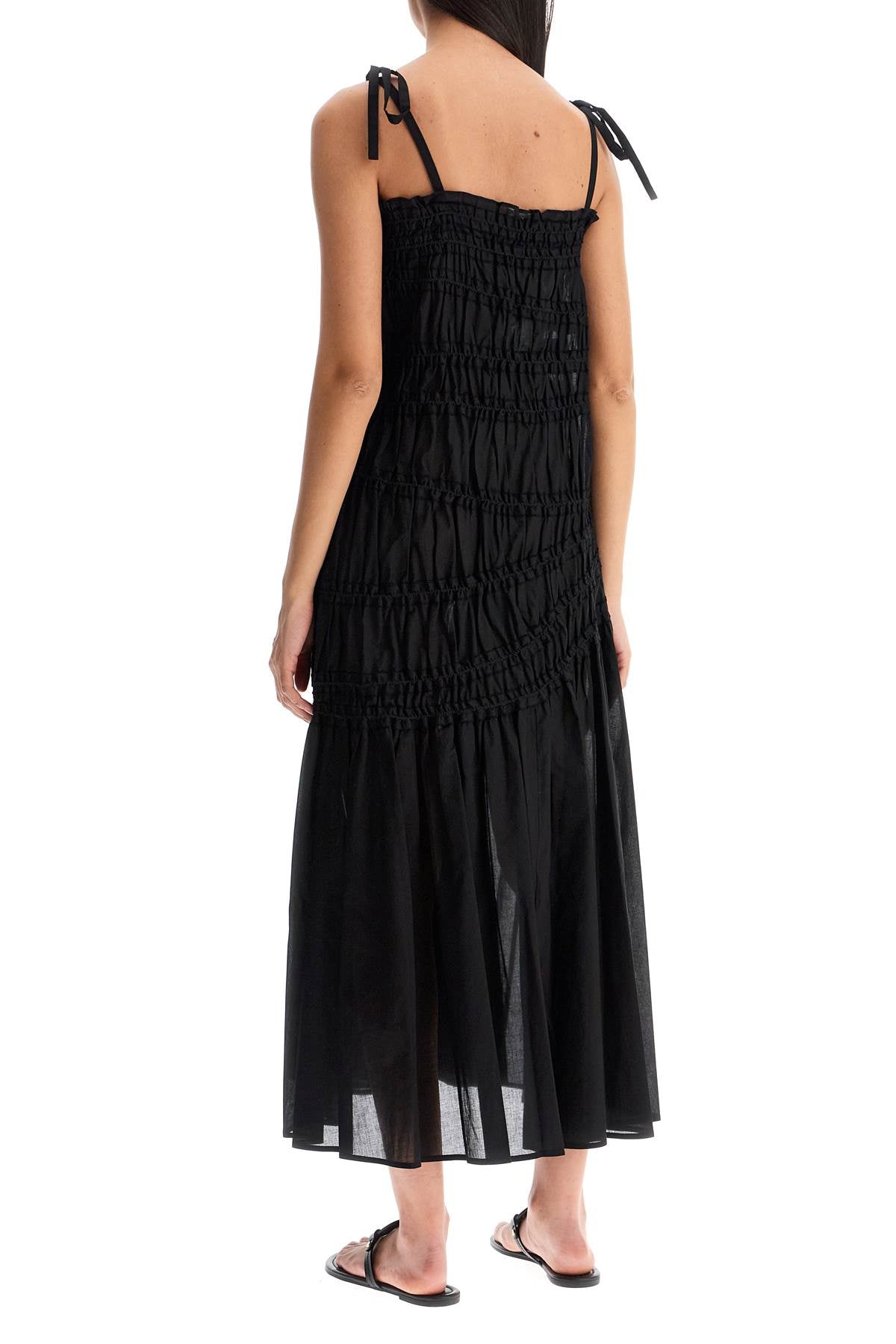 Midi Smock Point Dress In  - Black