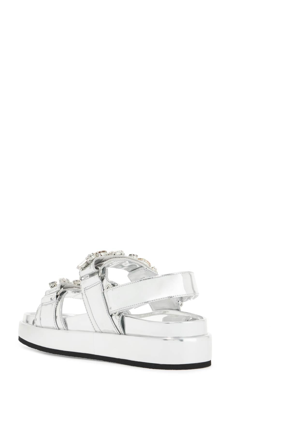 Kira Sports Sandals With Crystals  - Silver