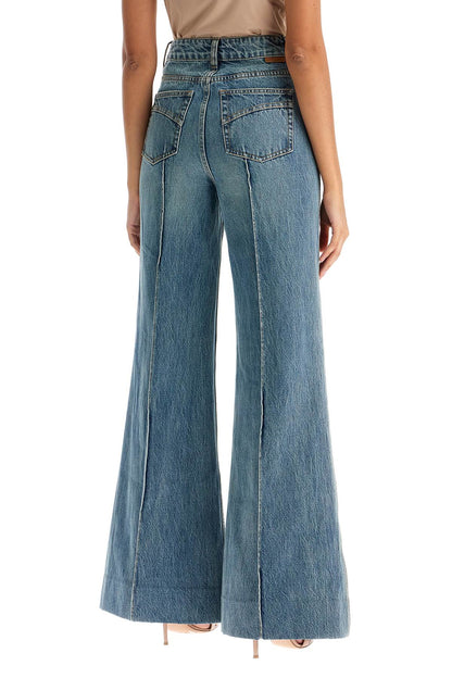 Wide Leg Jeans Illustration Design Product  - Blue