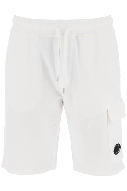 Light Sweatshorts With Cargo Pocket  - White