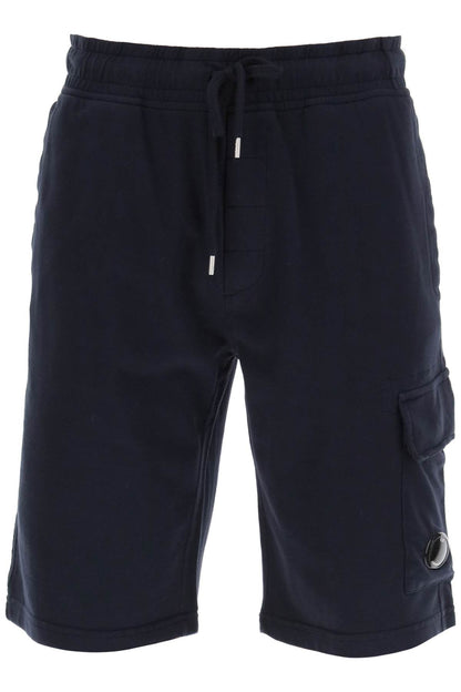 Light Sweatshorts With Cargo Pocket  - Blue