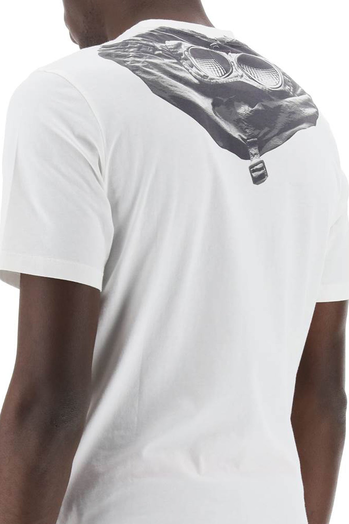 Goggle Print T-shirt  - White