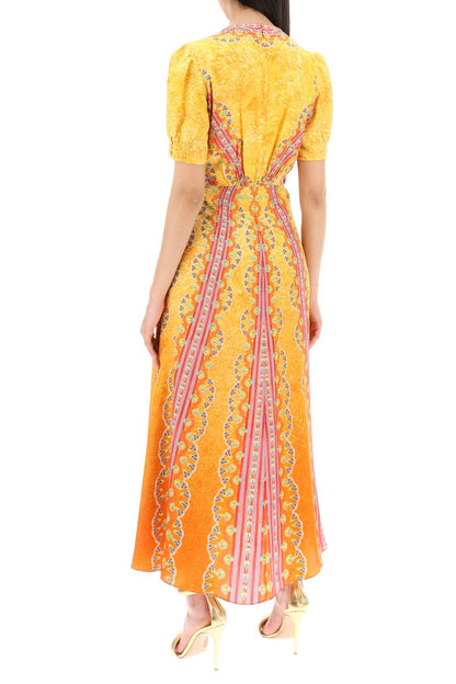 Long Silk Dress Lea In Eight  - Yellow