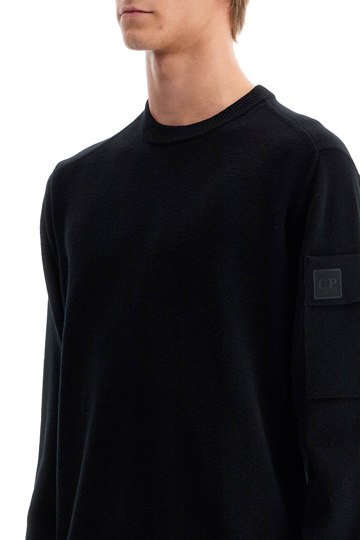 Merino Wool Pullover Sweater  - Black