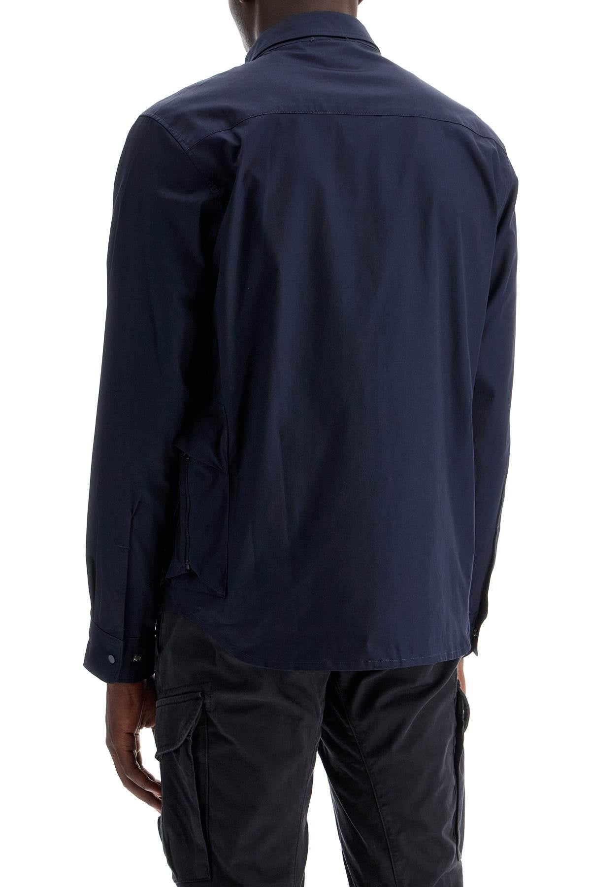 Metropolis Gabardine Overshirt  - Blue