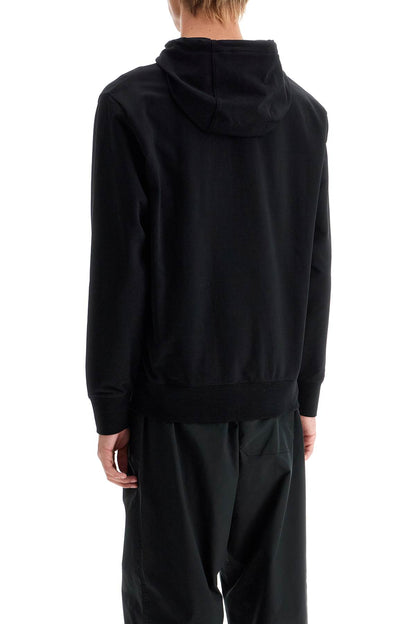 Hooded Sweatshirt In Stretch Jersey  - Black