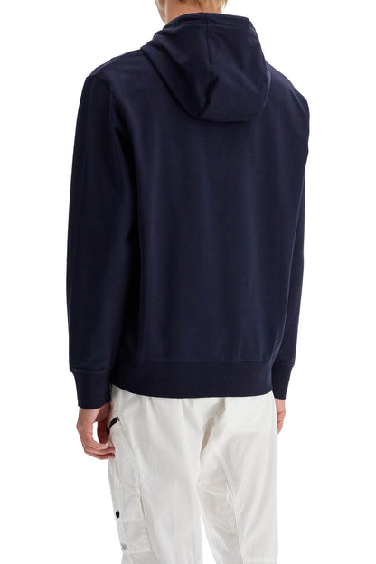 Hooded Sweatshirt In Stretch Jersey  - Blue