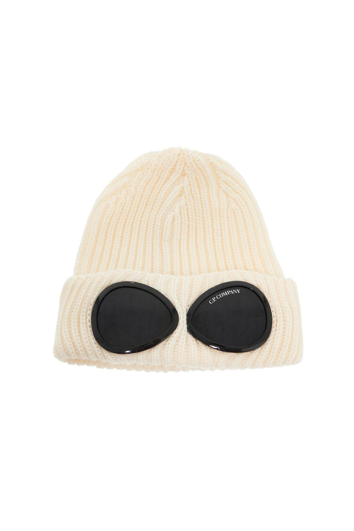 'woolen Beanie Goggle  - White