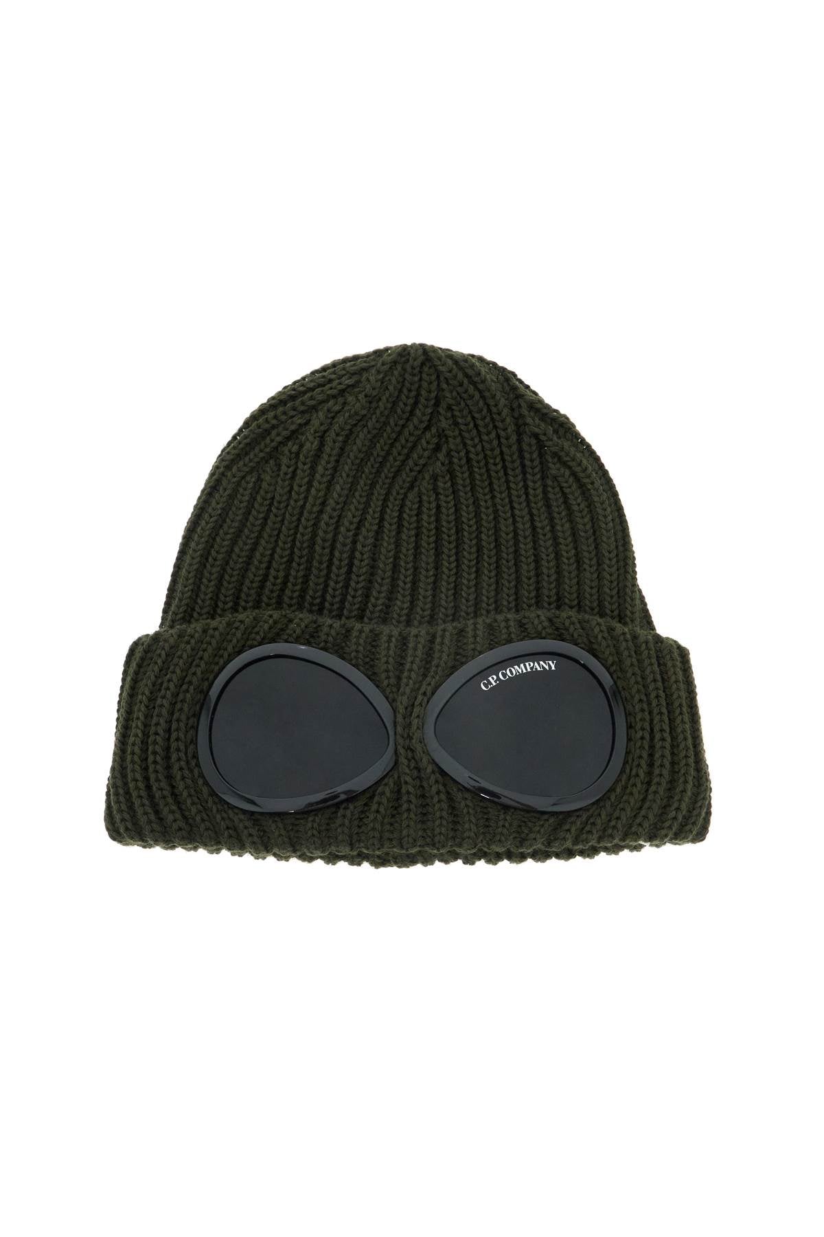 'woolen Beanie Goggle  - Green