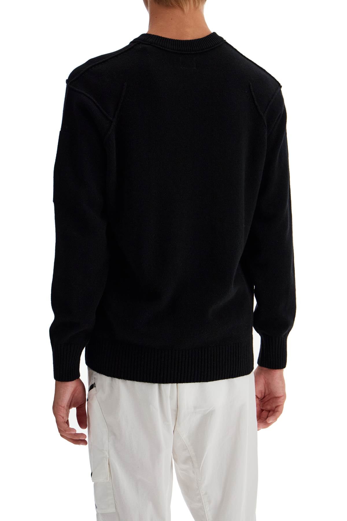 Crewneck Pullover With  - Black