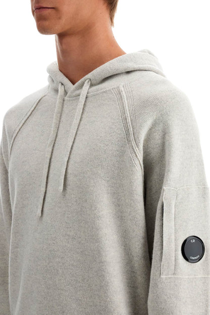 Hooded Sweatshirt In Wool Blend  - Neutro