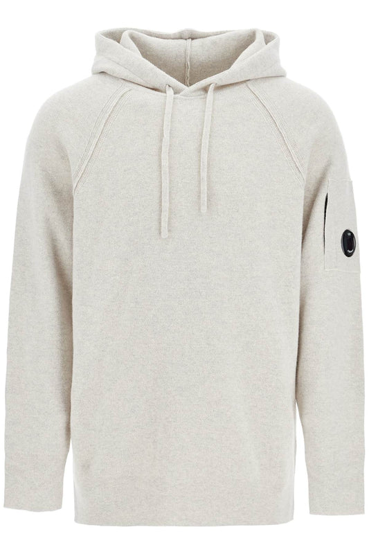 Hooded Sweatshirt In Wool Blend  - Neutro