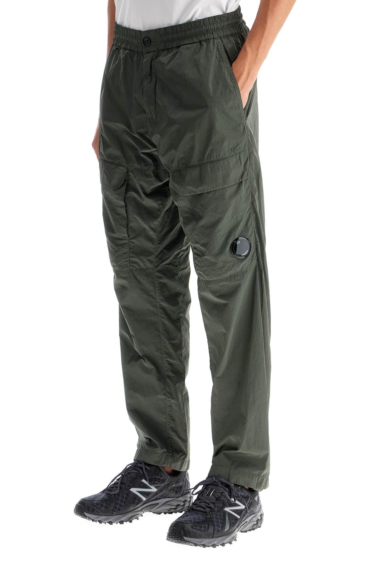 Cargo Pants In Chrome-r Material  - Khaki