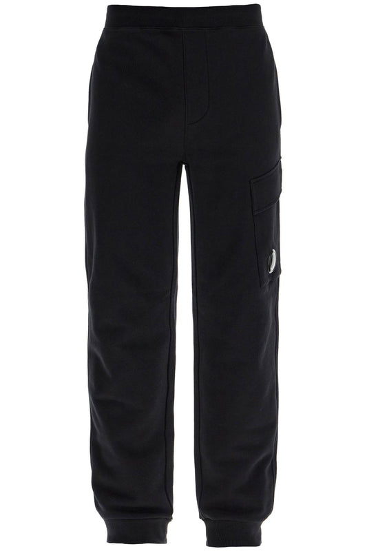 Cargo Sweatpants In Fleece Fabric  - Black