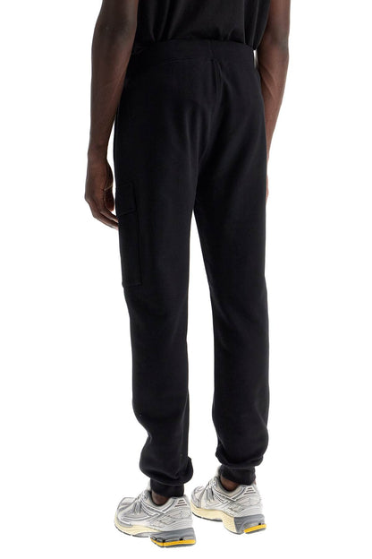 Cargo Sweatpants In Fleece Fabric  - Black