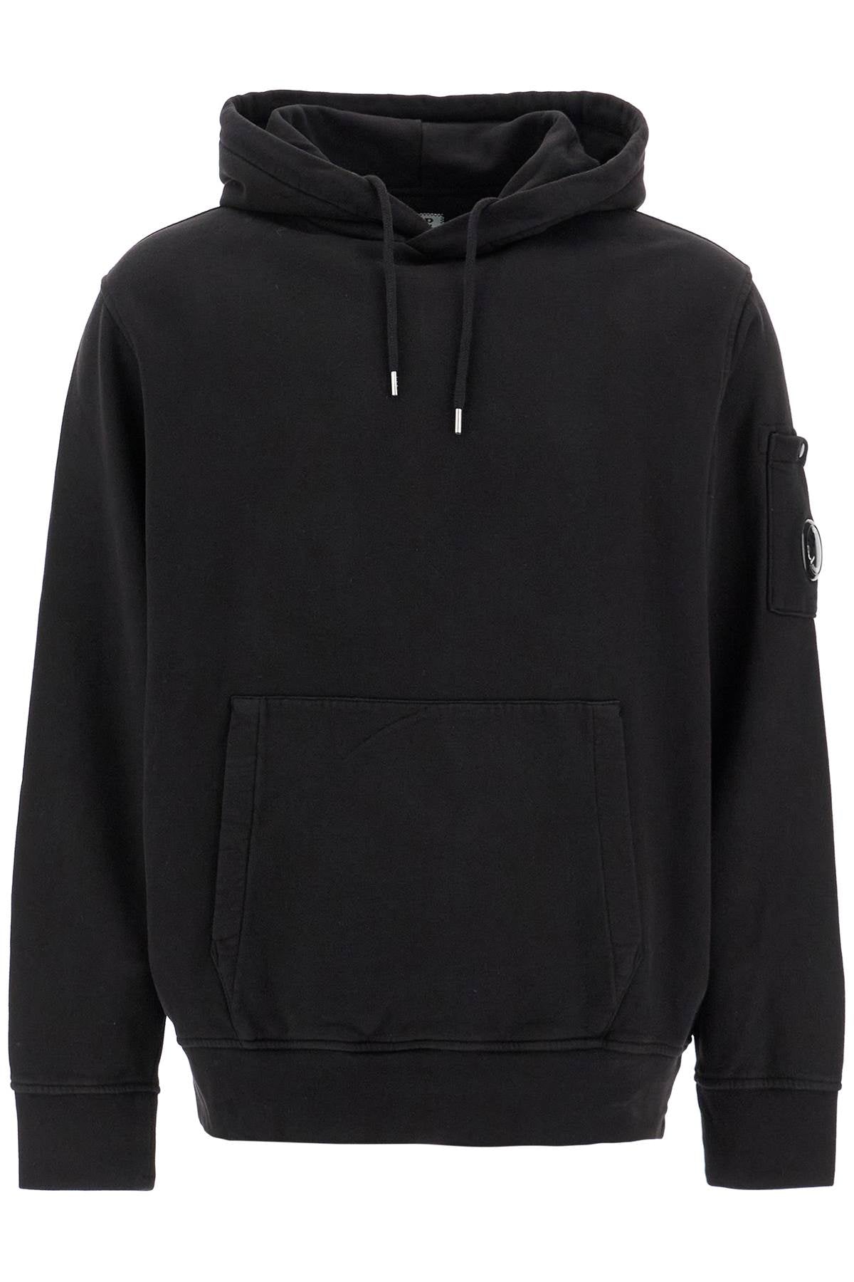 Hooded Sweatshirt With Pocket  - Black