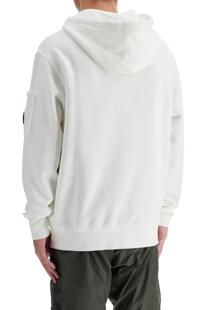 Hooded Sweatshirt With Pocket  - White