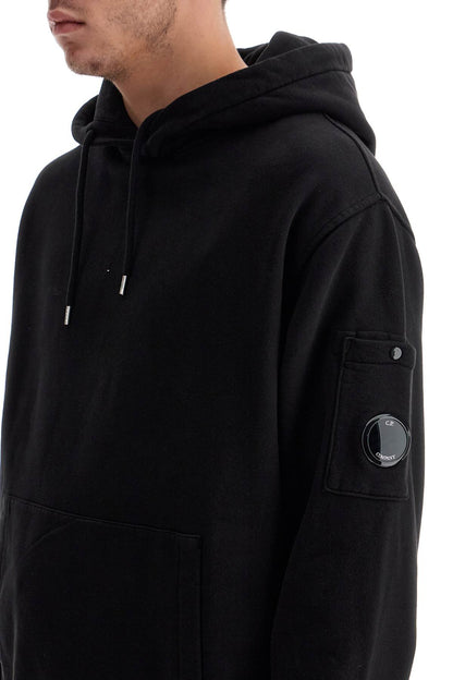 Hooded Sweatshirt With Pocket  - Black