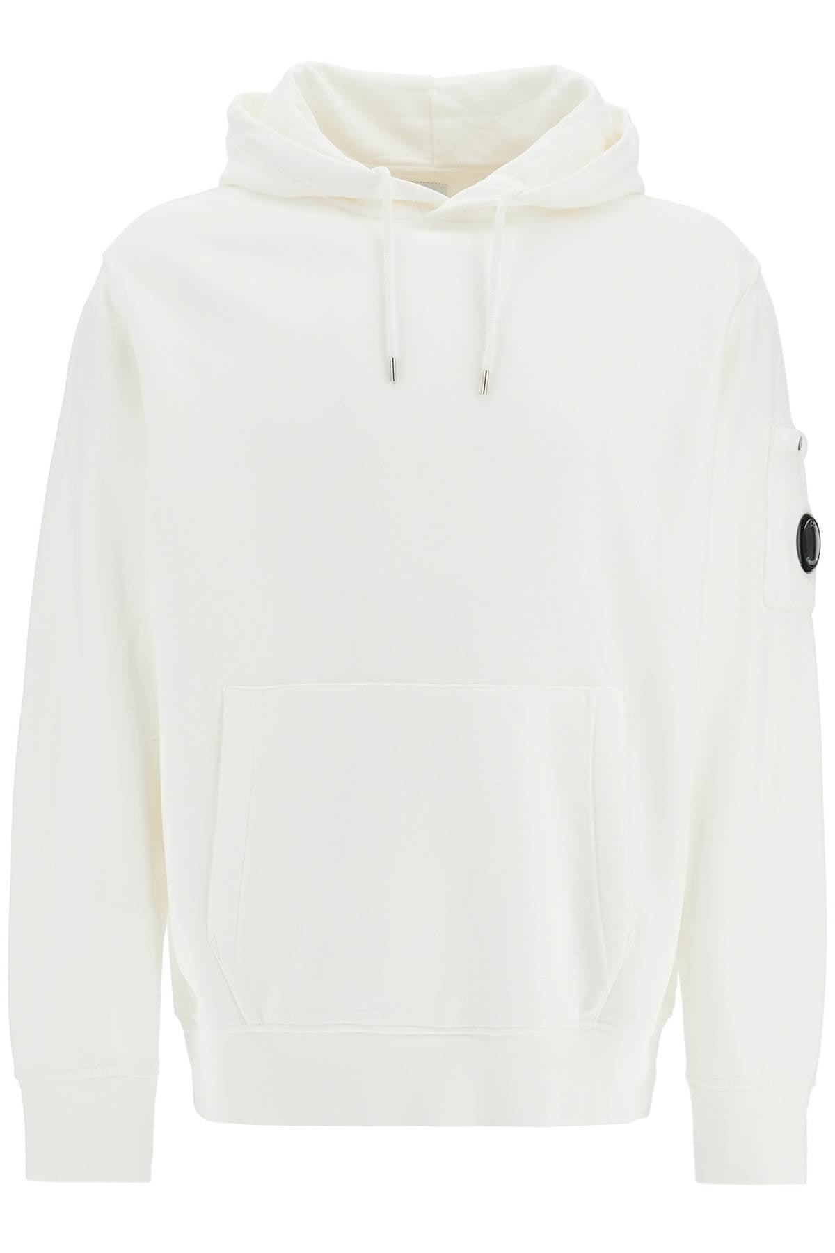 Hooded Sweatshirt With Pocket  - White