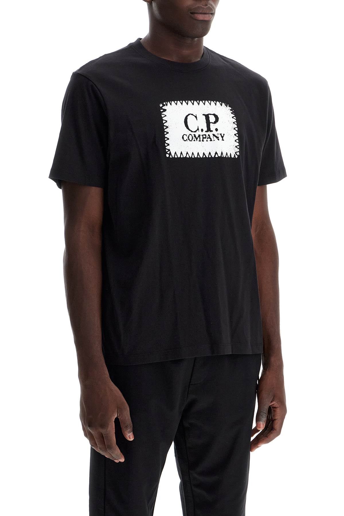 T-shirt With Logo Print  - Black