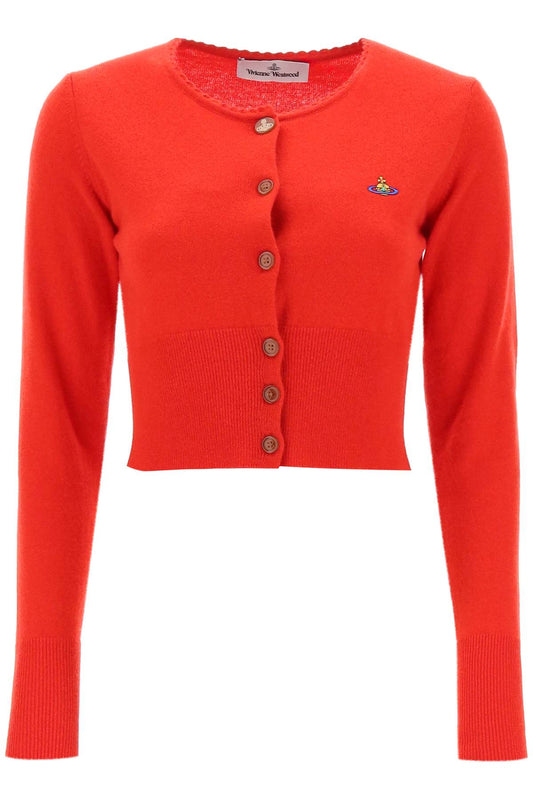 Bea Cropped Cardigan  - Rosso