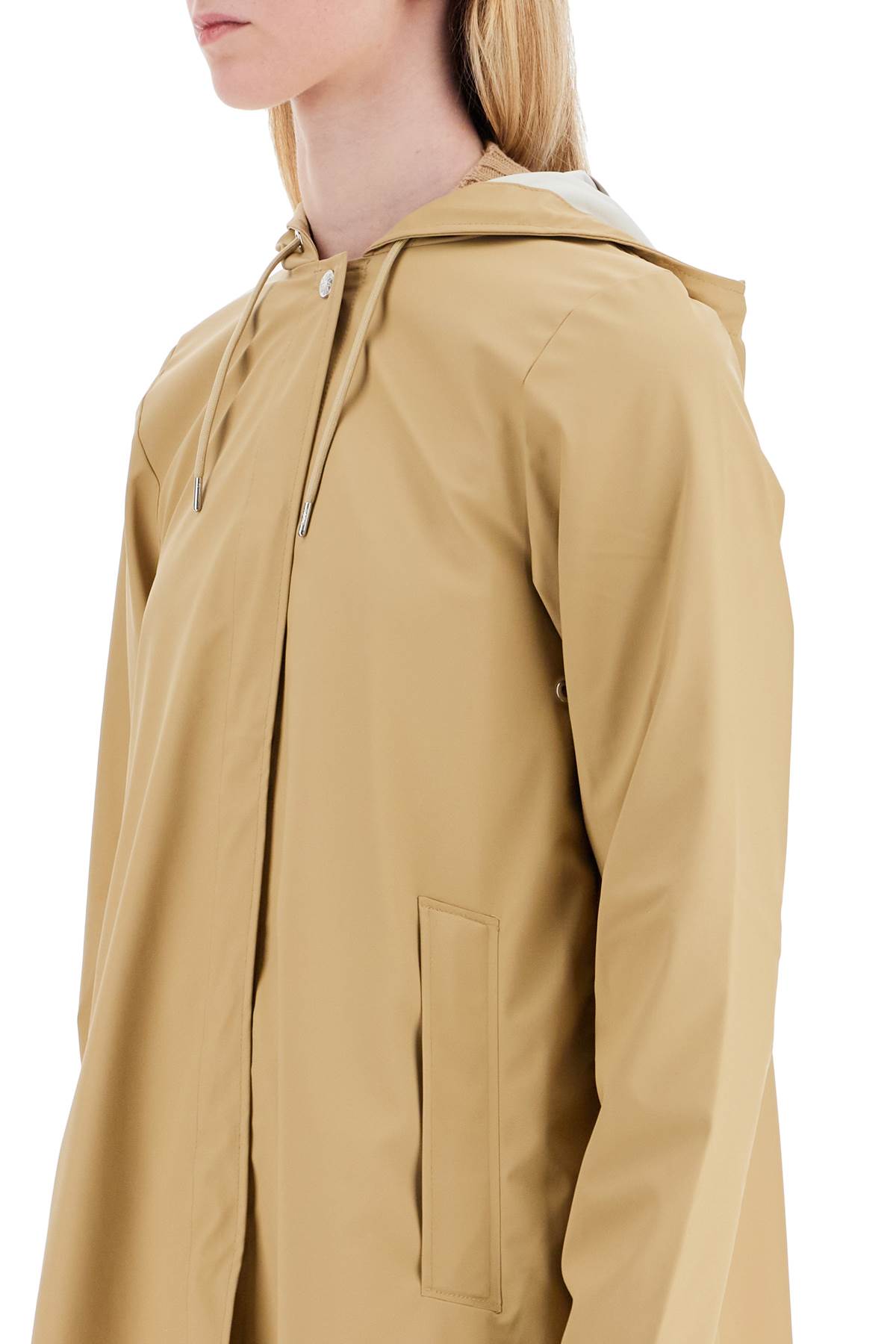 Unisex A-line Rain Jacket  - Beige