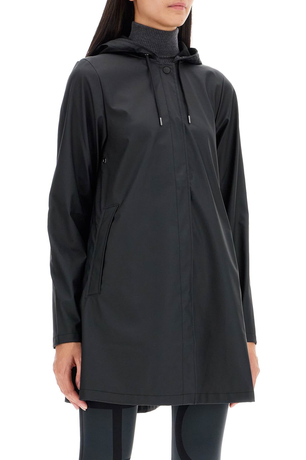 Unisex A-line Rain Jacket  - Black