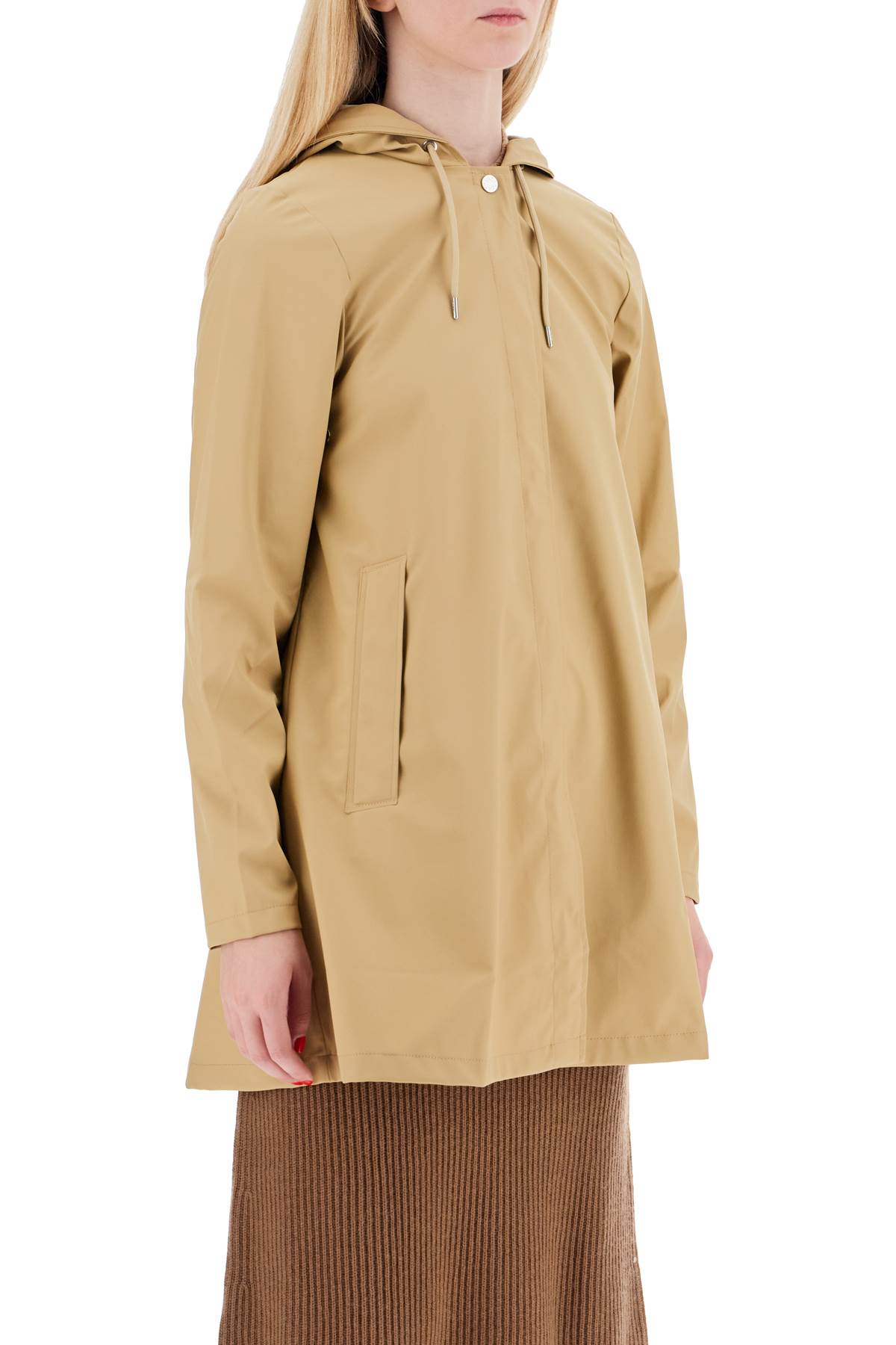 Unisex A-line Rain Jacket  - Beige