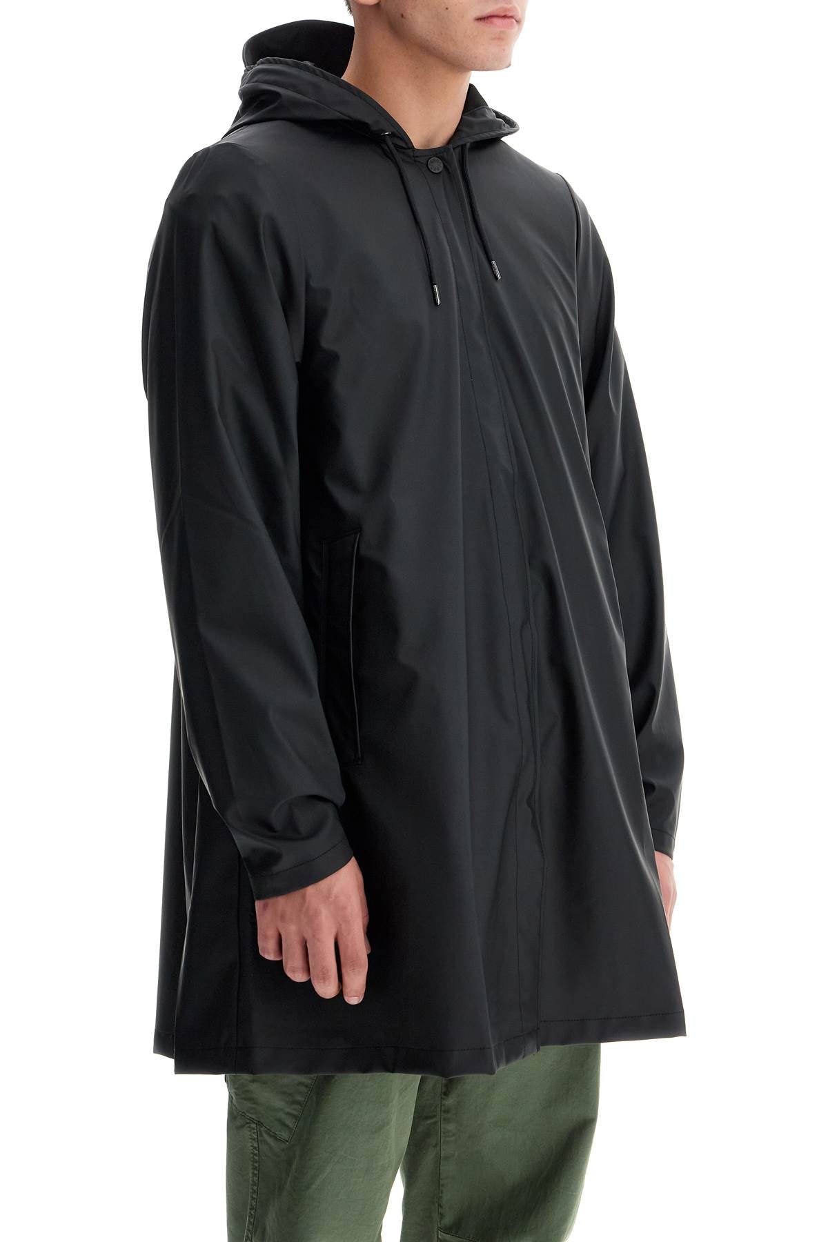 Unisex A-line Rain Jacket  - Black