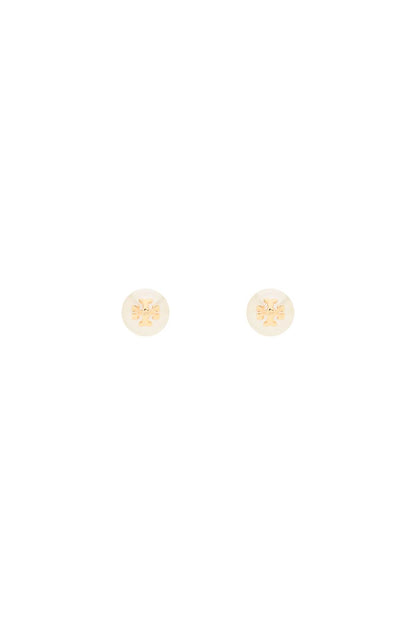 Kira Pearl Earrings With  - White