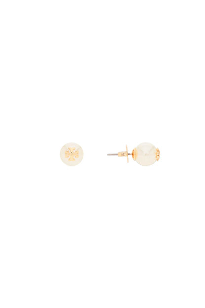 Kira Pearl Earrings With  - White